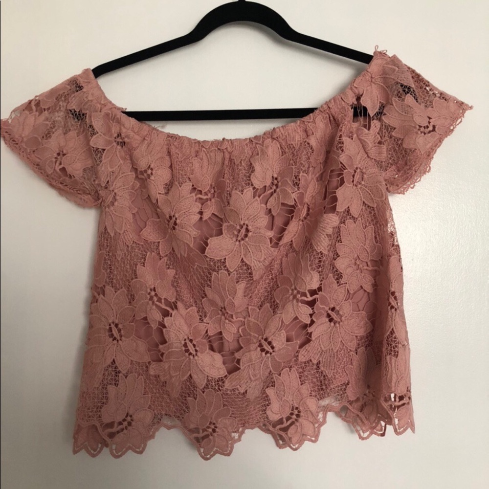 PacSun Kendall & Kylie Lace Off-the-Shoulder Top